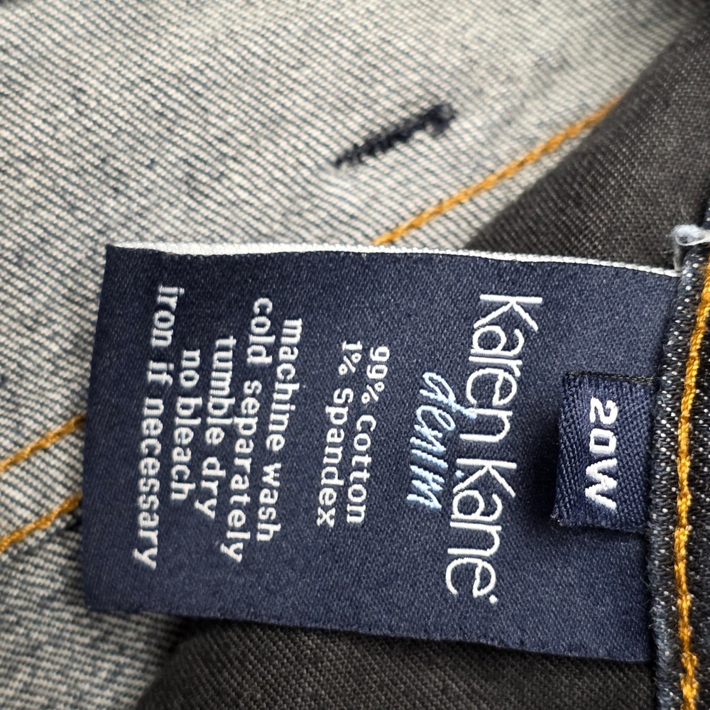 Karen Kane Jeans Women's Crop Denim Dark Wash 20W - Picture 6 of 7